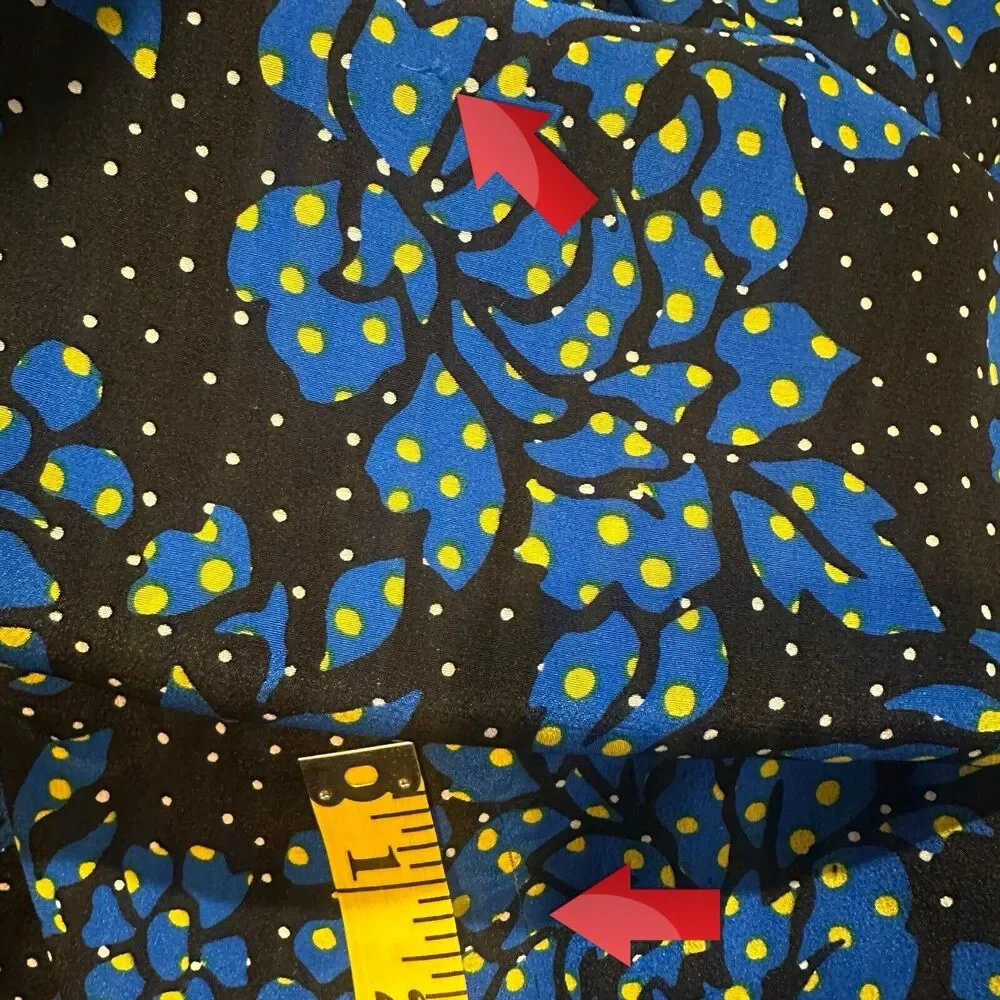 DVF Diane Von Furstenberg 100% Silk Black & Blue Halter Jumpsuit Women's Size 12 - Picture 13 of 16